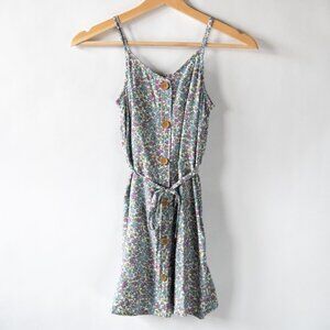 OshKosh Girls Floral Button Front Tie Waist Dress